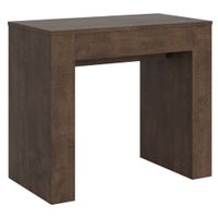 consola extensible 90x49307 cm efecto madera nogal