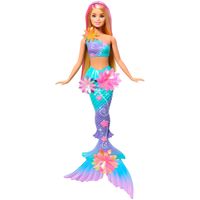 barbie muneca sirena florece