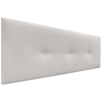 Dhome Cabecero De Pana Liso Con Botones 150x50 Camas 150/160 - Blanco Hueso
