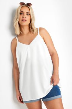 Yours Top De Tirantes Blanco , Mujer Curvy Y Tallas Grandes, Yours