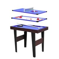 mesa multijuegos 3 en 1 toplife r billar hockey y tenis de mesa