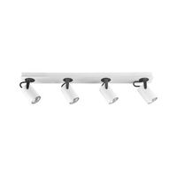 lampara de techo de metal blanco negro 62 cm 4 focos plafon luz orientable klip