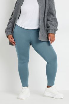 Yours Leggings Gris Azulado Elásticos, Mujer Curvy Y Tallas Grandes, Yours