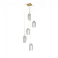 lampara colgante nora marmol blanco 5 luces
