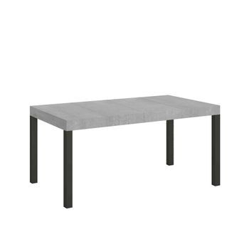 Mesa Extensible Everyday Premium 140/400x90 Cm Patas Hormigón Antracita