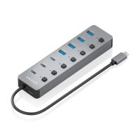 hub aisens 8 puertos usb 32 gen2 10g asuc-8p044-gr con pd 100w y botones