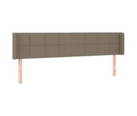 vidaxl cabecero de tela gris taupe 183x16x7888 cm