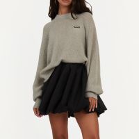 rotate birger christensen balloon cotton-blend mini skirt - uk 8