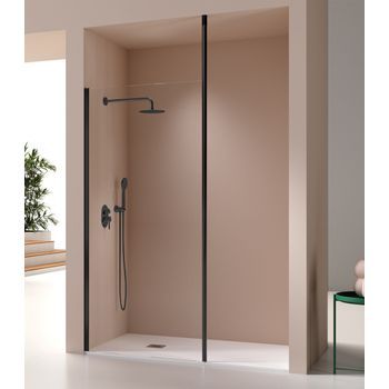 Mampara Ducha Fija Fresh Levante Negro Mate - 110cm