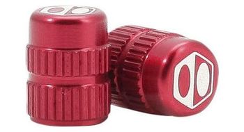 Par de puntas de valvula schrader one box rojas