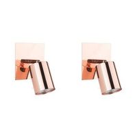 conjunto de 2 lamparas de pared aplique de metal cobre ajustable estilo glamour tigris