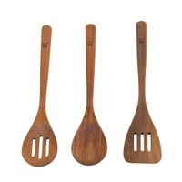 set de 3 utensilios de cocina en madera natural