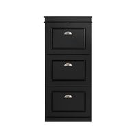 zapatero con 3 puertas abatibles mdf negro