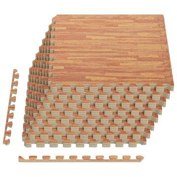 Alfombrillas De Goma Eva Vetas De Madera 24 Uds 8,64 ㎡ Vidaxl