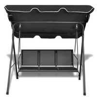 banco columpio de jardin  banco de exterior  silla de jardin con dosel negro