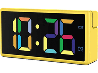 despertador - hama ibiza digital 1224h hora extragrande pantalla multicolor carga pilausb amarillo