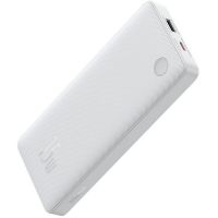 power bank baseus airpow lite 10000mah 15w blanca  cable usb a usb-c 30cm blanco