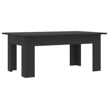 Mesa De Centro，mesa Auxiliar，mesa De Café Madera Contrachapada Negro 100x60x42 Cm