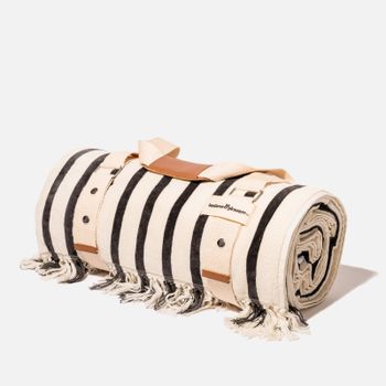 Business & Pleasure Beach Blanket - Black Stripe