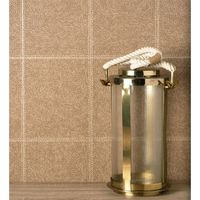 papel pintado vinilico lavable piel cuadros de cuero cosidos en relieve - makeda 681955 de gaulan - rollo de 10 m x 052 m