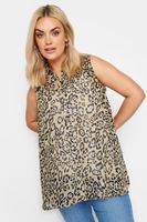 yours camisa sin mangas marron leopardo mujer curvy y tallas grandes yours