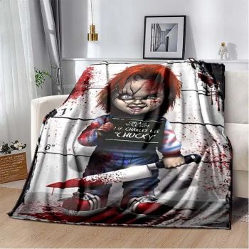 Manta de Chucky para niños y adultos, manta de forro polar usable con personajes de películas de terror, ropa de cama, decoración del hogar