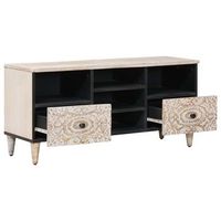 mueble de tv  mueble de salon  gabinete de tv 100 x 335 x 46 cm madera de mango maciza