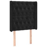 cabecero con orejas de terciopelo negro 83x16x118128 cm vidaxl