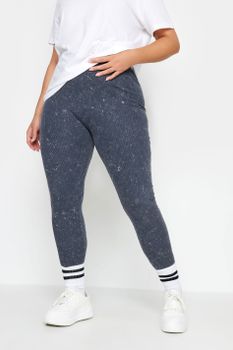 Yours Leggings Canalé Azules Efecto Lavado, Mujer Curvy Y Tallas Grandes, Yours