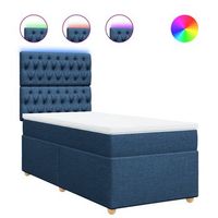 cama tapizada 200x90x1505 cm tejido - azul