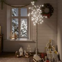 vidaxl arbol de navidad led blanco frio sauce interior exterior 18 m