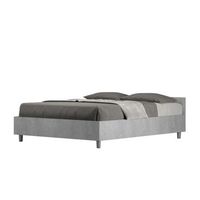 cama doble con almacenaje 140x190 cemento nuamo