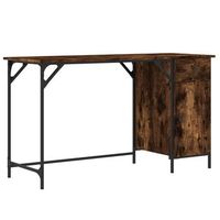 escritorio ordenador madera ingenieria roble humo 131x48x75 cm vidaxl