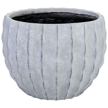 Macetero De Fibra De Vidrio Blanco 50x50x37.5cm