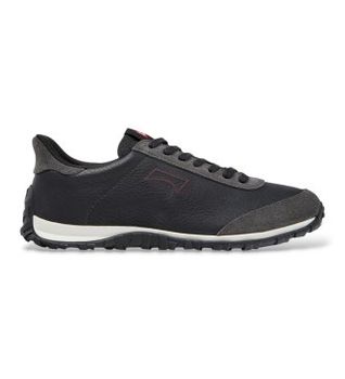 Camper para mujer. K201885-009 Zapatillas de piel Drift Walk negro y gris (39), Plano, Ninguno, Casual