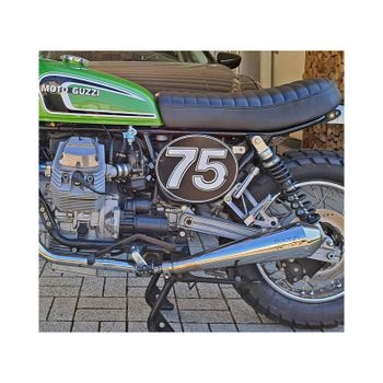 Silenciador de escape Moto Guzzi Florida Mass Cafe Racer par