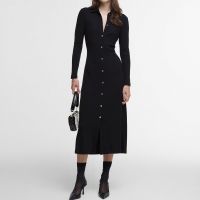 barbour international della ribbed-jersey maxi dress - uk 12