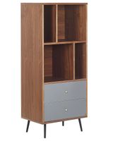 estanteria  139 cm nogal oscuro