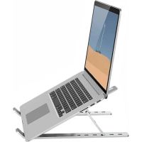soporte para portatil swissten aluminum pad 10-15 aluminio ajustable y plegable