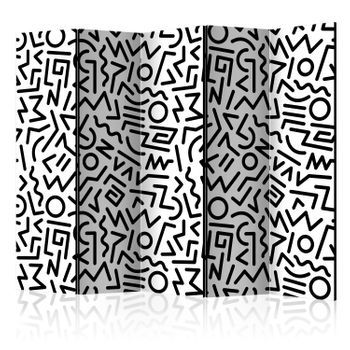 Biombo - Black And White Maze Ii (225x172 Cm)