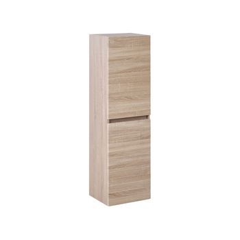 Armario De Pared Para Baño De Mdf Con 2 Estantes Almacenaje Baño Estilo Escandinavo Marrón Claro Urucu