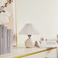 lampara de mesa de ceramica blanco