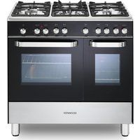 kenwood ck405-1 90 cm dual fuel range cooker - black  chrome black