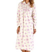 Modern Floral Long Sleeve Flannel Nightdress
