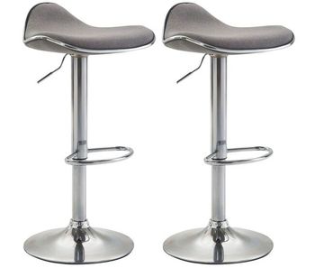 Set de 2 taburetes shanghai en tela 45x45x71-91 cm