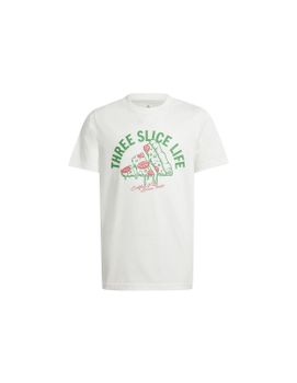 Camiseta adidas Pizza Infantil Blanco