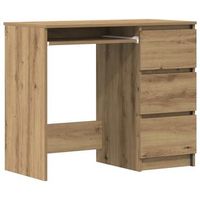 escritorio  mesa de trabajo de madera de ingenieria roble artisan 90x45x76 cm