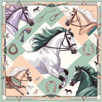 alberto cabale bufanda pequeno panuelo de seda spring horse cleo para mujer