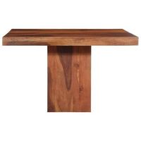 mesa de comedor madera maciza de acacia 120x120x77 cm