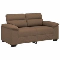 sofa de 2 plazas marron 160x81x84 cm tela vidaxl